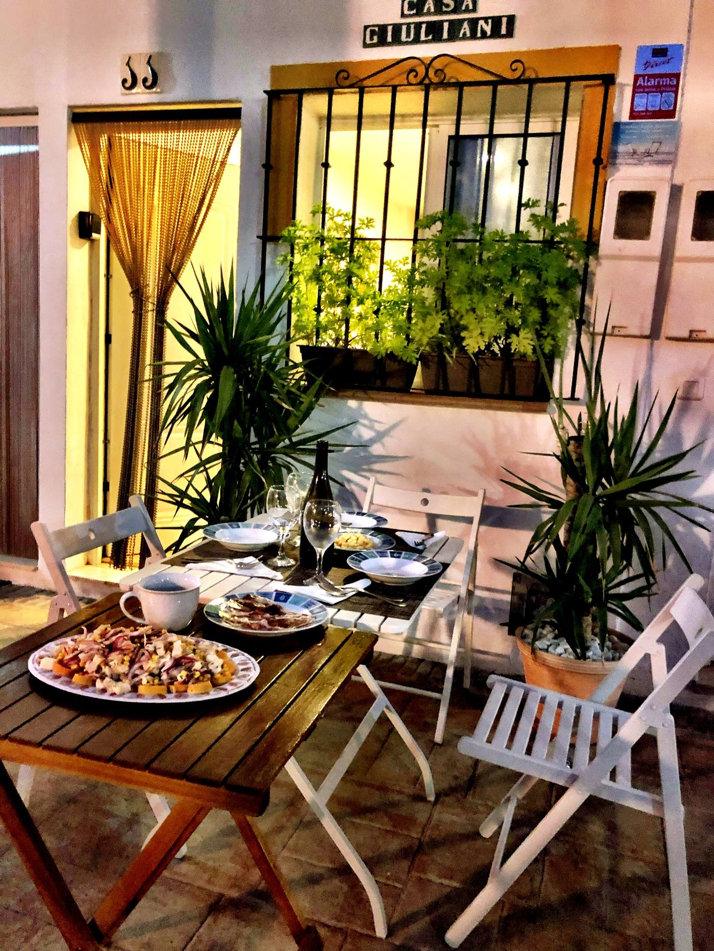Casa Giuliani terraza noche